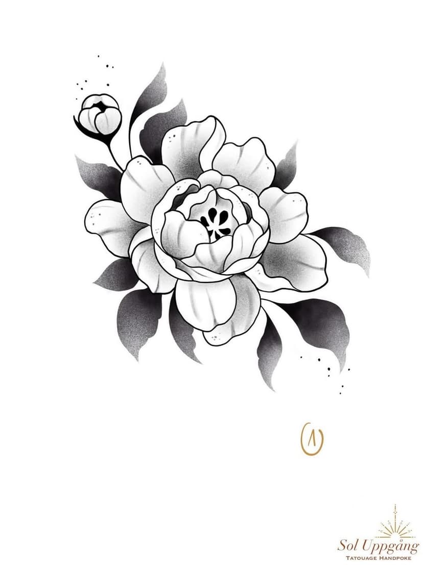 Tatouage de Tatouage Handpoke - Sol Uppgang