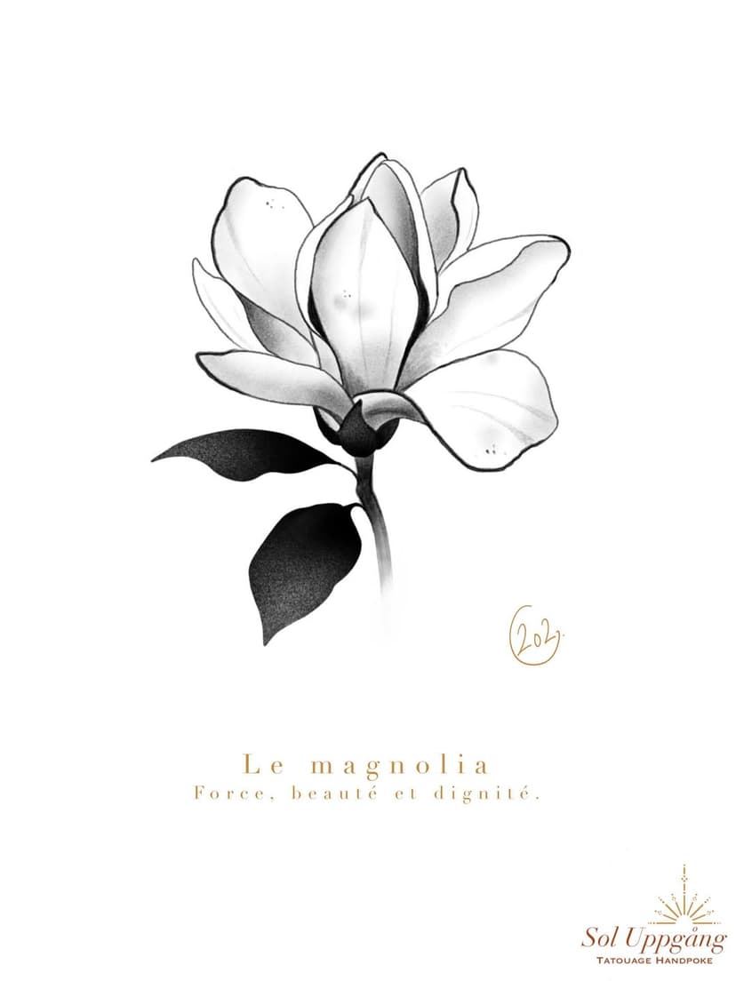 Tatouage de Tatouage Handpoke - Sol Uppgang