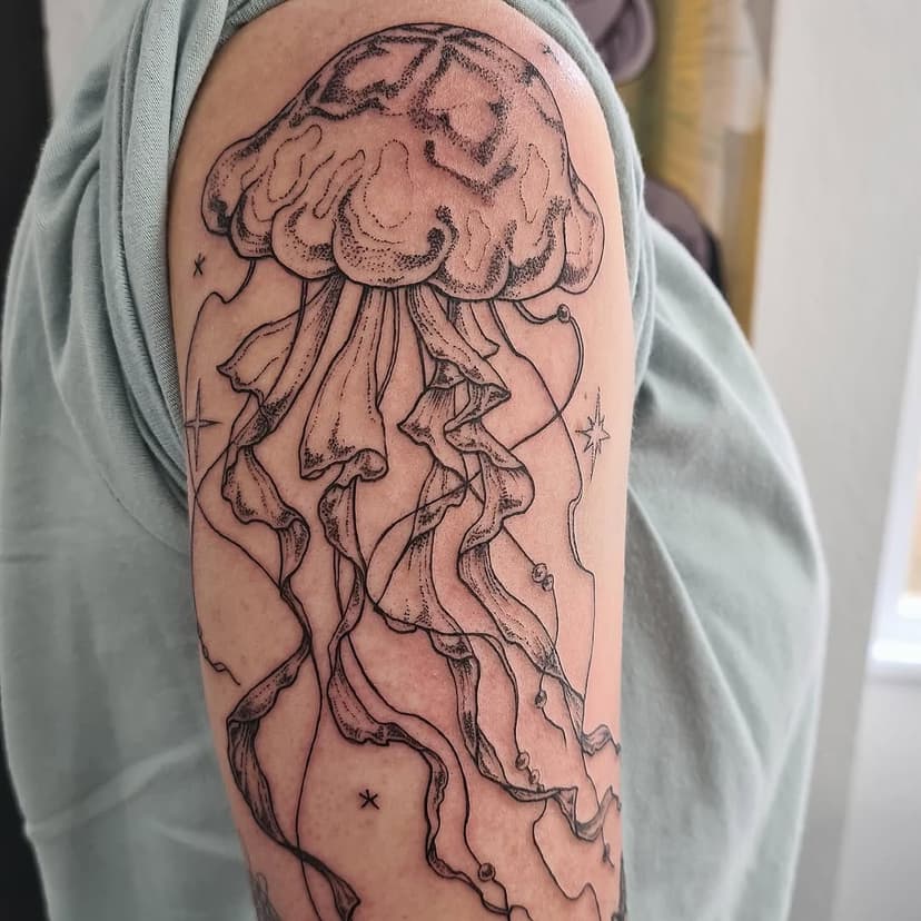 Tatouage de Chardon Noir Tattoo