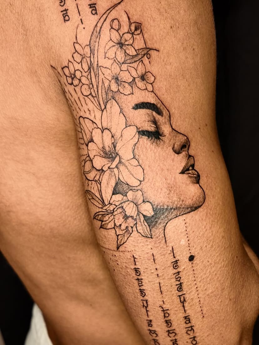 Tatouage de Daoud Mhr Tattoo Shop La Baronnie