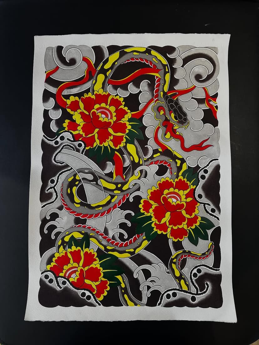 Tatouage de Dragon bleu