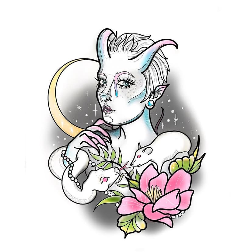 Tatouage de Aiden in Wonderland