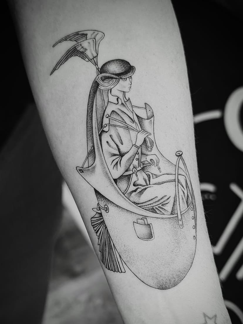 Tatouage de Fine Line tattoo