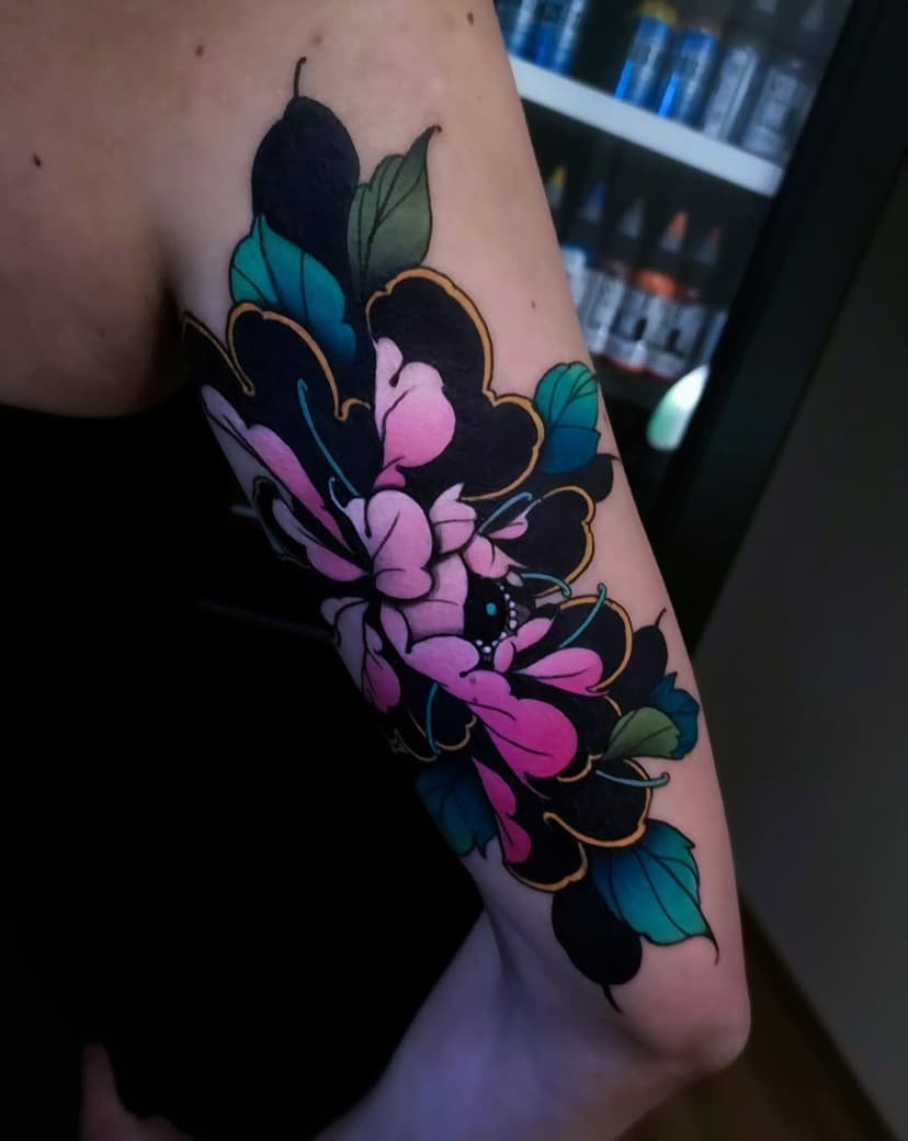 Tatouage de Golden brown tattoo art