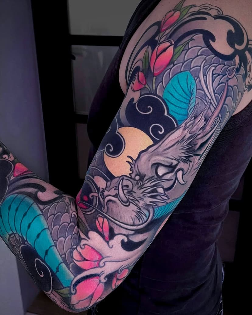 Tatouage de Golden brown tattoo art