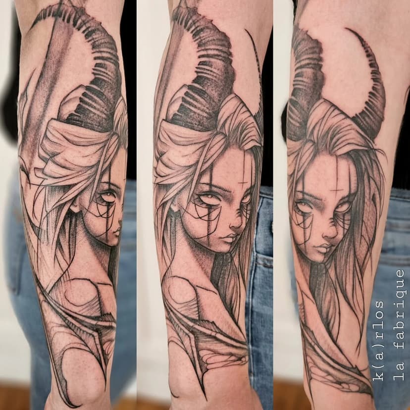 Tatouage de La fabrique à tatouages par Joachim Sanders