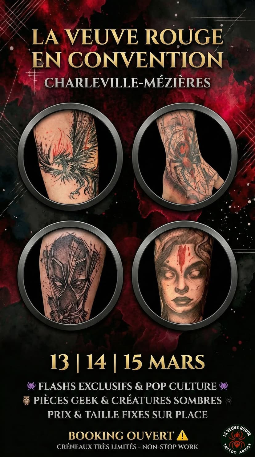 Tatouage de La Veuve Rouge - Tattoo Artist