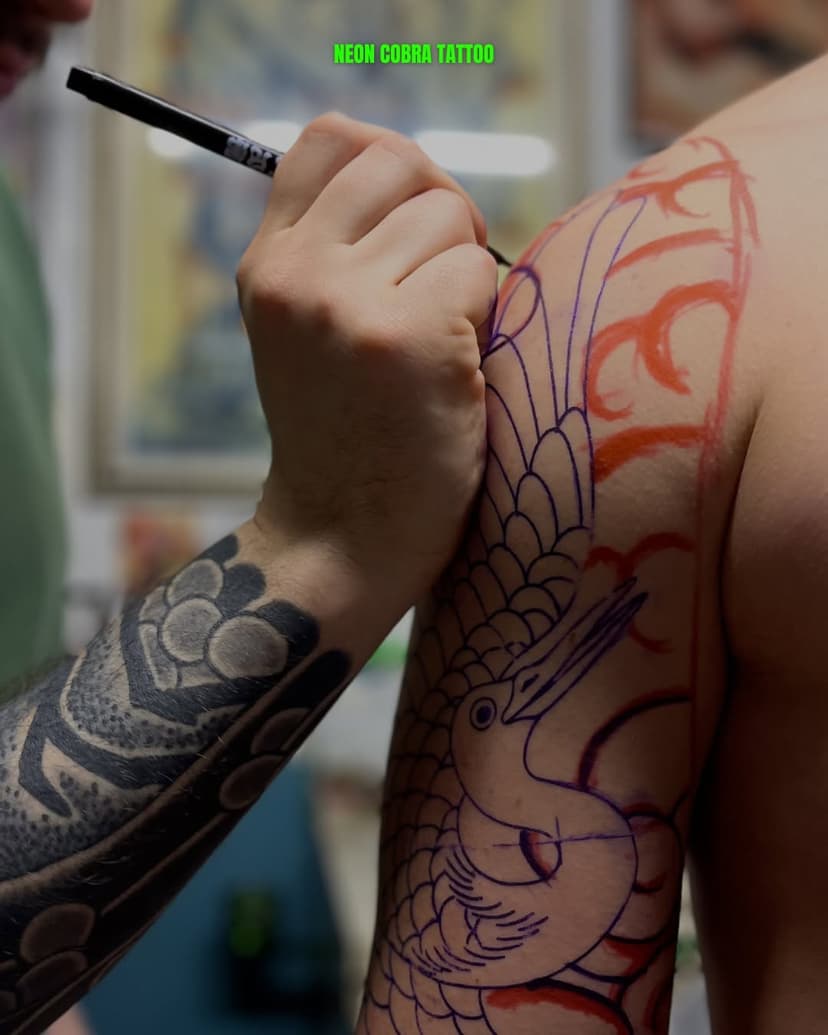 Tatouage de NEON COBRA TATTOO tatouage japonais à Strasbourg tatouage avec ou sans rdv