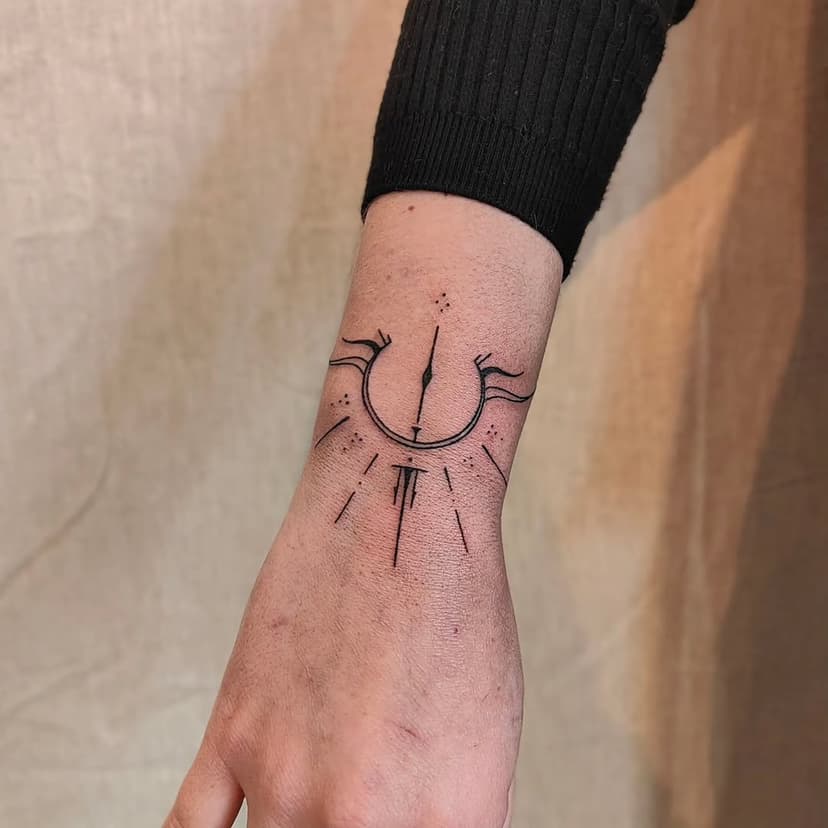 Tatouage de Ohm Relic Handpoke Tattoo