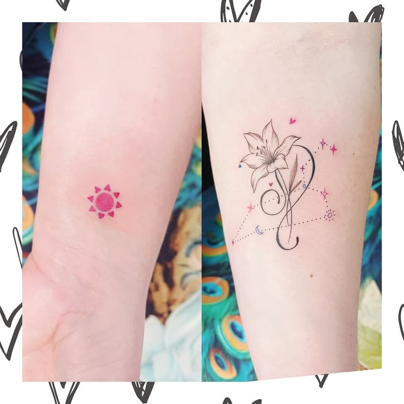 Tatouage de Pink Up tattoo studio privé