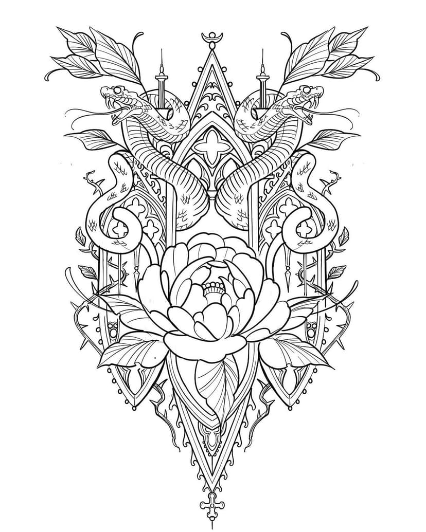 Tatouage de Queequeg tatouage