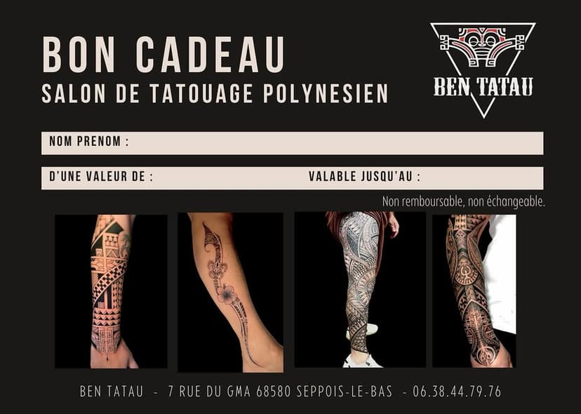 Tatouage de Salon de tatouage Ben tatau