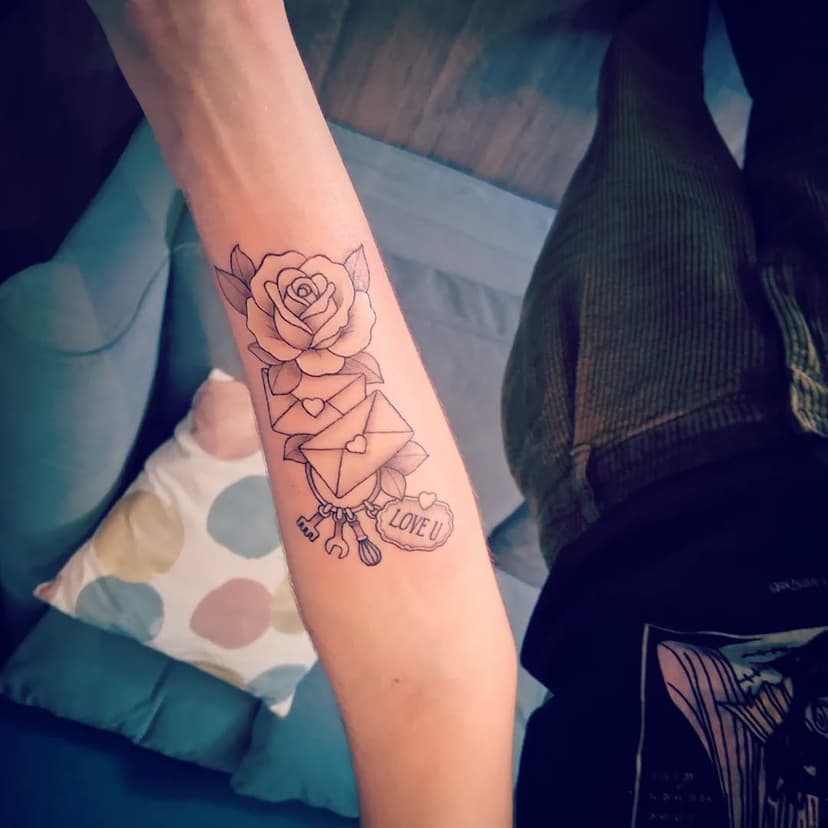 Tatouage de Salon de tatouage Les petites chaussettes roses