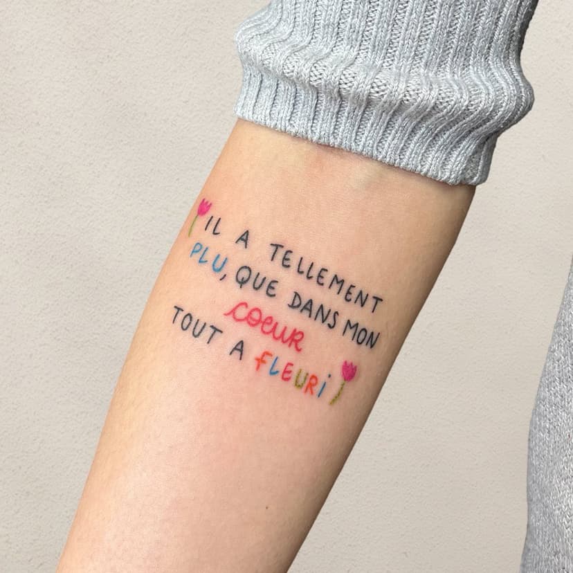 Tatouage de La cabane de Flora