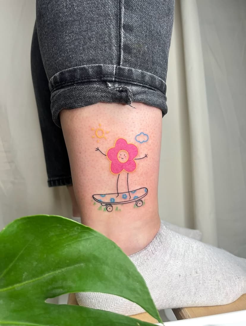 Tatouage de La cabane de Flora