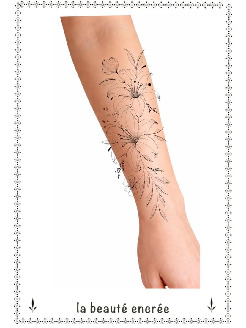 Tatouage de La Beauté Encrée