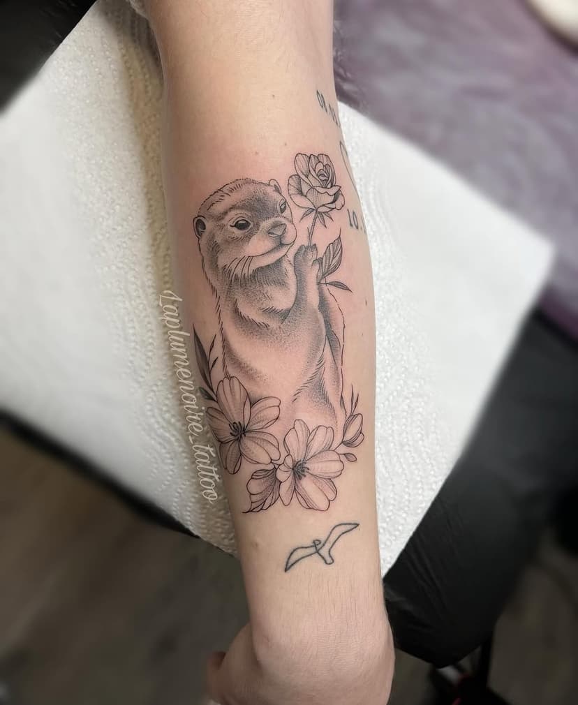 Tatouage de La plume noire