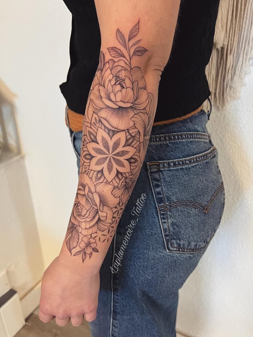 Tatouage de La plume noire